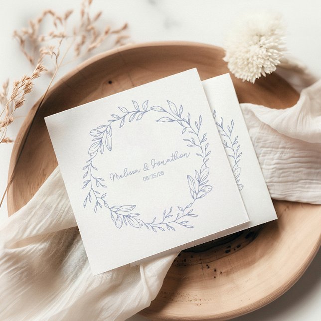 Periwinkle Blume Boho Romantische Hochzeit Serviette (Von Creator hochgeladen)