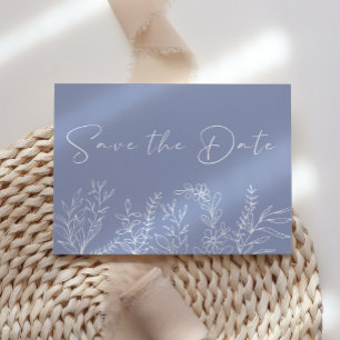 Periwinkle Blume Boho Save the Date