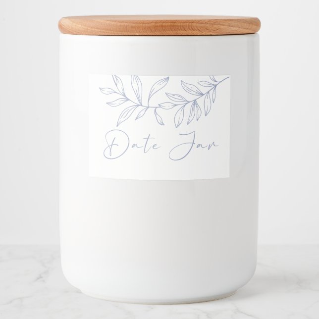 Periwinkle Blume Datum Nacht Jar Lebensmitteletikett (Vorderseite)