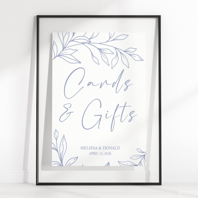 Periwinkle Blume Einfache Hochzeitskarte und Gesch Poster (Von Creator hochgeladen)