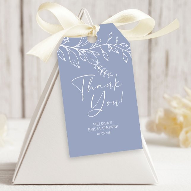 Periwinkle-Blume Hochzeit Geschenkanhänger (Von Creator hochgeladen)