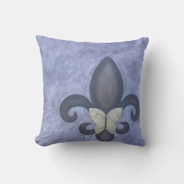 Periwinkle Butterfleur | Lilie Butterfly Kissen Für Draußen (Vorderseite)
