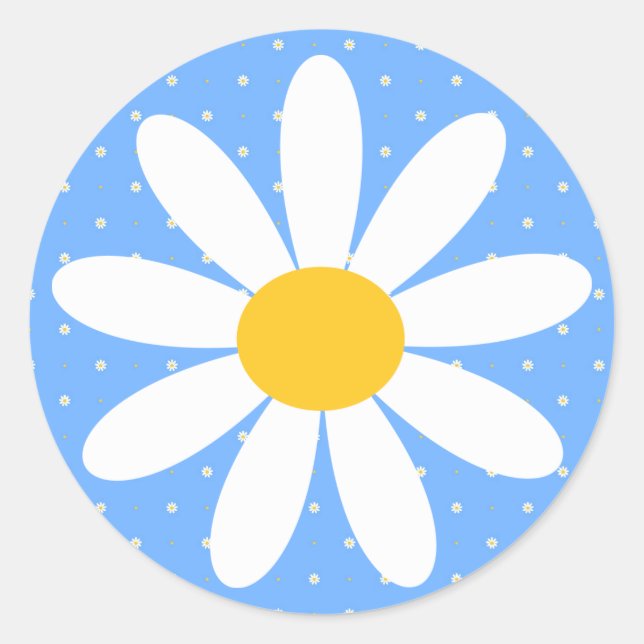 Periwinkle Daisy Sticker (Vorderseite)