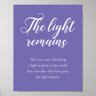 Periwinkle Das Licht bleibt Gedenkfeier Poster