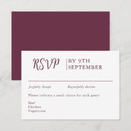 Periwinkle Decorative Hochzeitkalligrafie RSVP Karte