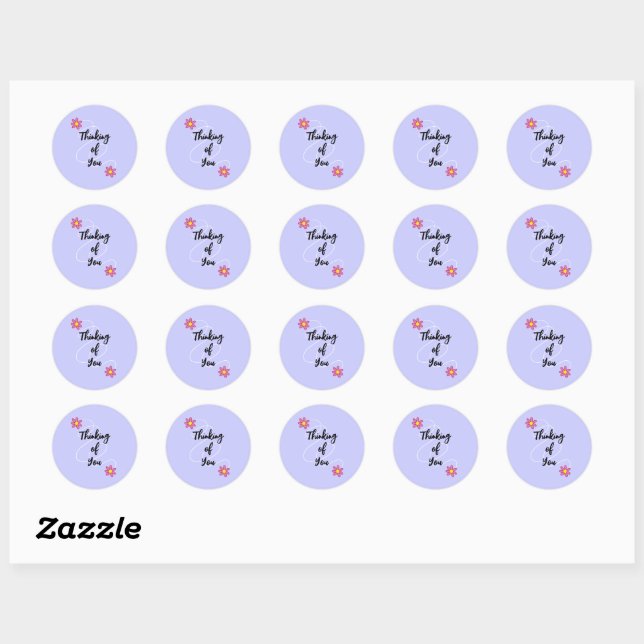 Periwinkle Denken Sie an Ihre Stickers (Blatt)