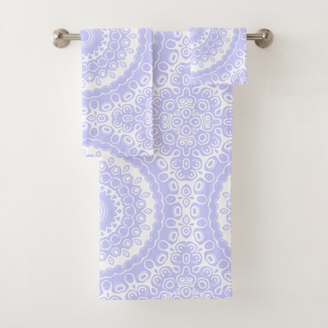 Periwinkle Dream Mandala Pattern Badhandtuch Set (Insitu)