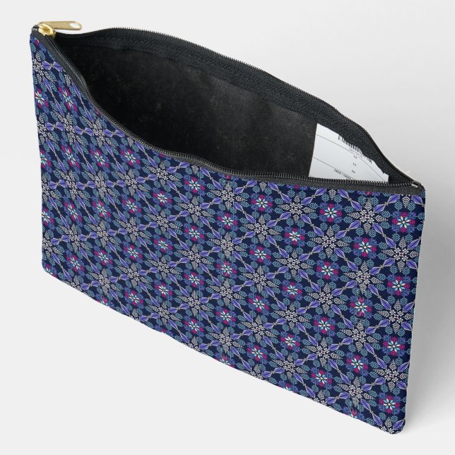 Periwinkle Drop Print Cosmetic Bag Zubehörtasche (Offen)