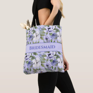 Periwinkle Florals Lila Wedding Bridesmaid Gift Tasche