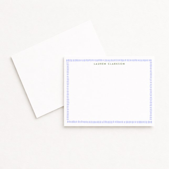 Periwinkle Hand-Painted Border Note Card Einladung (Von Creator hochgeladen)