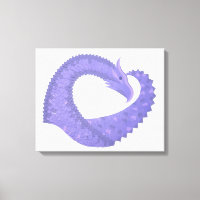 Periwinkle Herzdrache auf Weiß