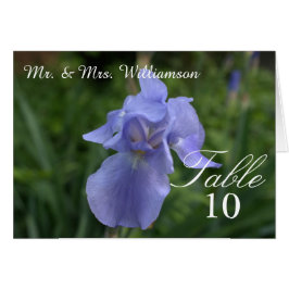 Periwinkle Iris Wedding Table Zent Cards