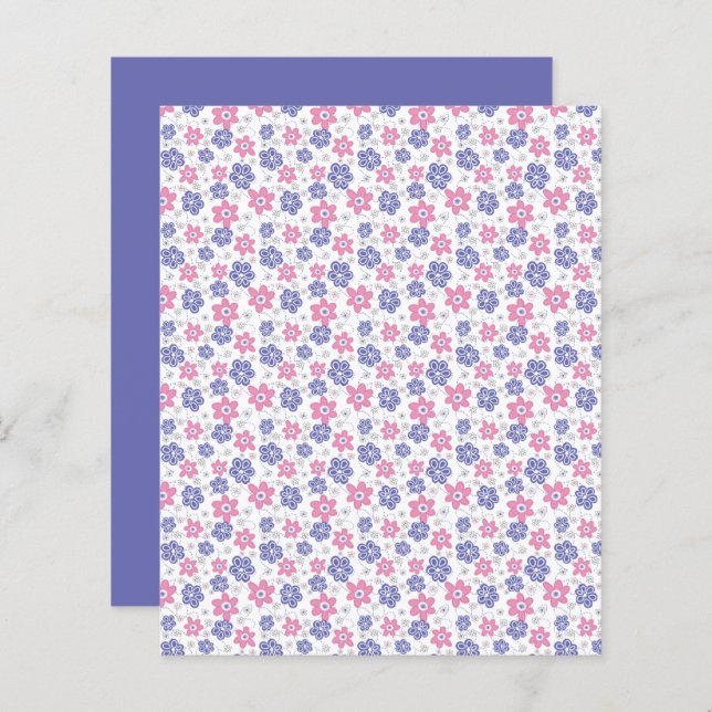 Periwinkle Lavender Pink Blume - Artikel (Vorne/Hinten)