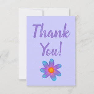 Periwinkle Lila Blume Danke, Card Dankeskarte