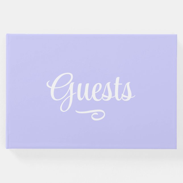 Periwinkle Lila Gästebuch (Vorderseite)