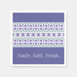 Periwinkle mit floralen Akzenten Serviette