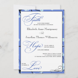 Periwinkle Moderne Christliche Hochzeitseinladunge Einladung