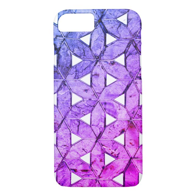 Periwinkle Mosaik-Blume des Lebens Case-Mate iPhone Hülle (Rückseite)
