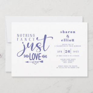 Periwinkle Nichts Extravagant nur Liebe Hochzeit Einladung
