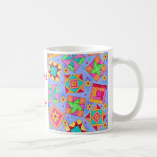 Periwinkle Patchwork Quilt-Tasse Kaffeetasse