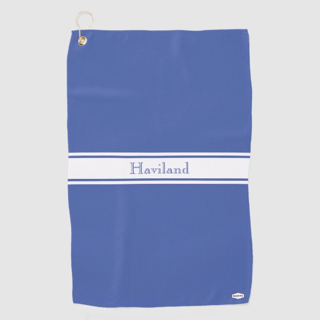 Periwinkle Personalisiertes Golfhandtuch HAMbWG (Vorderseite)