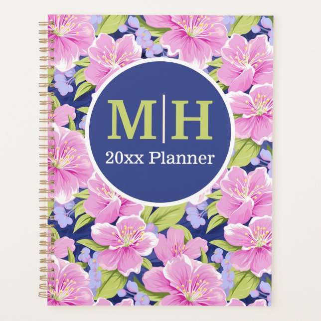 Periwinkle, Pink, and Lime Floral Planer (Vorderseite)