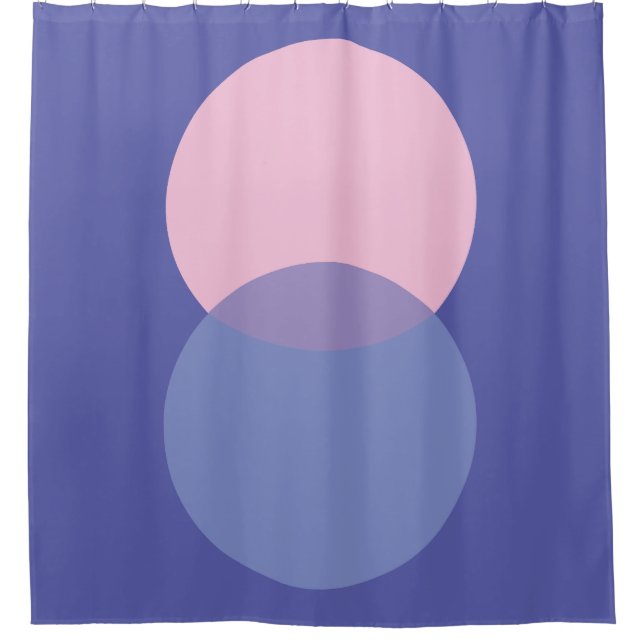 Periwinkle & Pink Duschvorhang (Vorderseite)
