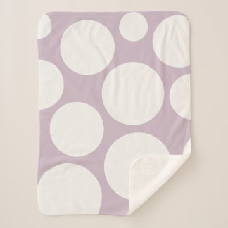 Periwinkle Polka Dot Blanket Sherpadecke