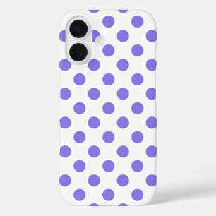 Periwinkle-Polka-Punkte iPhone 16 Hülle