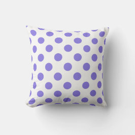 Periwinkle-Polka-Punkte Kissen