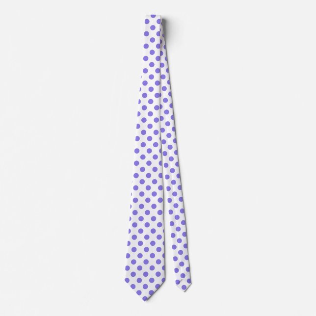 Periwinkle-Polka-Punkte Krawatte (Vorderseite)