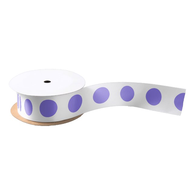 Periwinkle-Polka-Punkte Satinband (Spule)