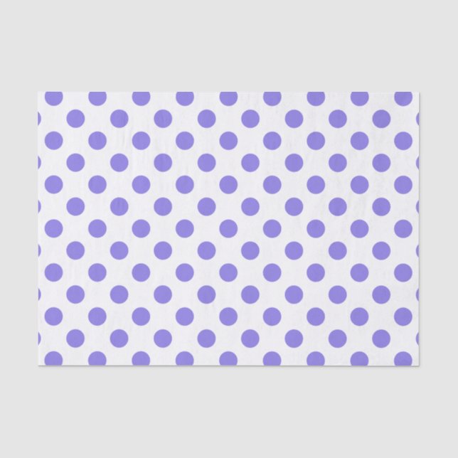 Periwinkle-Polka-Punkte Seidenpapier (Vorderseite)