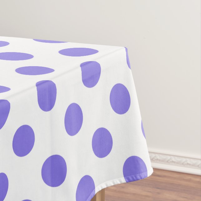 Periwinkle-Polka-Punkte Tischdecke (Beispiel)