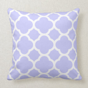 Periwinkle Quatrefolienmuster Kissen