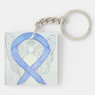Periwinkle Ribbon Engel Custom Art Schlüsselanhäng Schlüsselanhänger