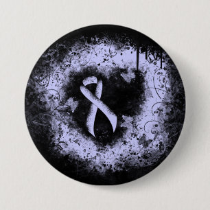 Periwinkle Ribbon Grunge Herz Button
