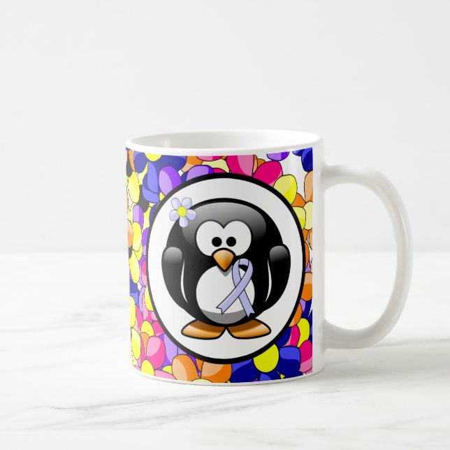 Periwinkle Ribbon Penguin Kaffeetasse (Rechts)
