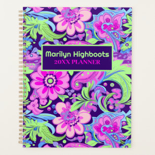 Periwinkle, Rosa und Limones Retro Planer