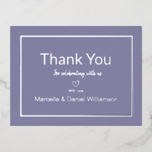 Periwinkle Simple Wedding Vielen Dank