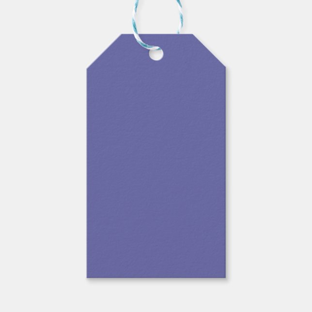 Periwinkle Solid Color Geschenkanhänger (Vorderseite)