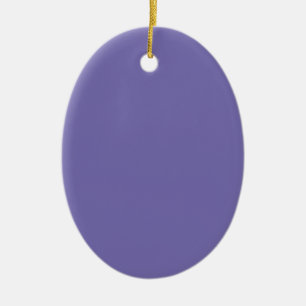 Periwinkle Solid Color Keramik Ornament