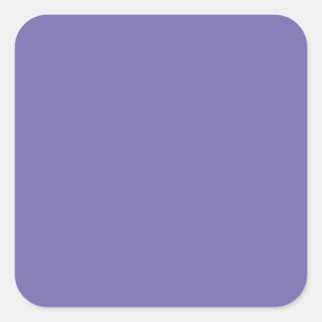 Periwinkle Solid Color Quadratischer Aufkleber (Vorderseite)