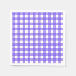 Periwinkle und weißer Gingham Serviette