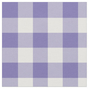 Periwinkle und White Gingham Kariert Stoff