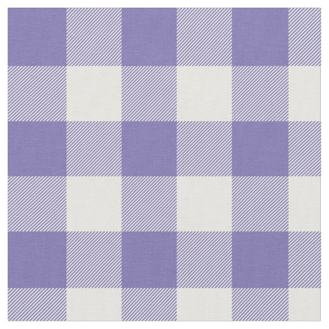 Periwinkle und White Gingham Kariert Stoff (Nahaufnahme)