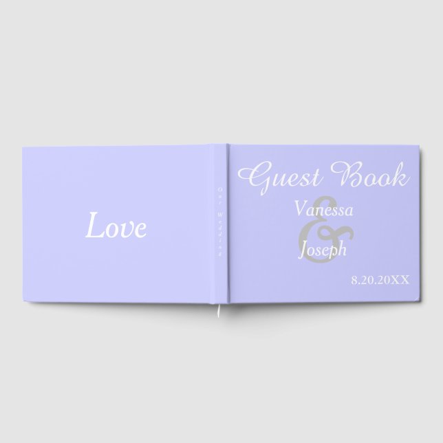 Periwinkle Wedding Gästebuch (Voll)