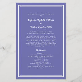 Periwinkle Wedding Script Budget Zeremonie Program