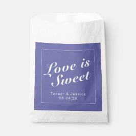Periwinkle & White Moderne Minimalistische Hochzei Geschenktütchen