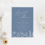 Periwinkle Wildblume Bridal Dusche Einladung<br><div class="desc">Periwinkle Wildblume Bridal Dusche Einladung</div>